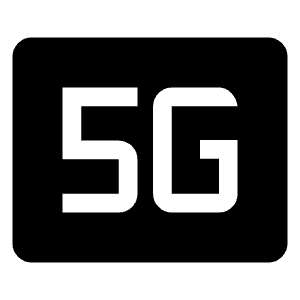 5g Mobiledata Badge Fill Icon from Outlined Fill - Material Symbols Set