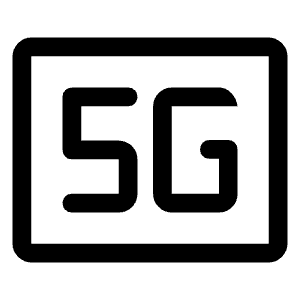 5g Mobiledata Badge Icon from Rounded Line - Material Symbols Set