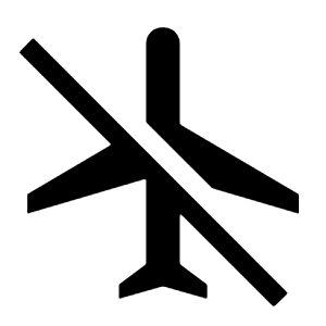 Airplanemode Inactive Icon from Outlined Line - Material Symbols Set