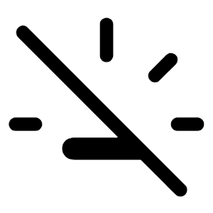 Backlight High Off Fill Icon from Rounded Fill - Material Symbols Set