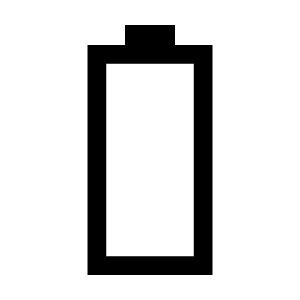 Battery 0 Bar Fill Icon from Sharp Fill - Material Symbols Set