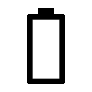 Battery 0 Bar Fill Icon from Outlined Fill - Material Symbols Set