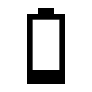 Battery 1 Bar Icon from Sharp Line - Material Symbols Set