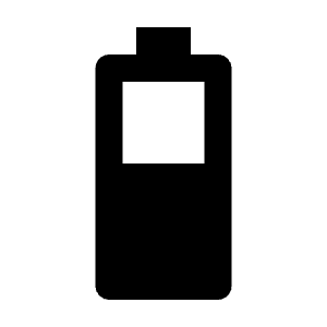 Battery 4 Bar Icon from Outlined Line - Streamline Material Free Set