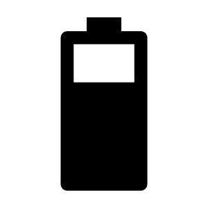Battery 5 Bar Fill Icon from Outlined Fill - Material Symbols Set