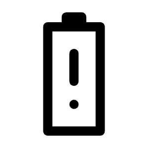Battery Alert Icon from Rounded Line - Material Symbols Set