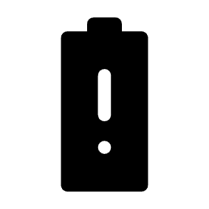 Battery Alert Fill Icon from Rounded Fill - Material Symbols Set