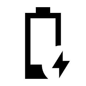 Battery Charging 20 Fill Icon from Sharp Fill - Material Symbols Set