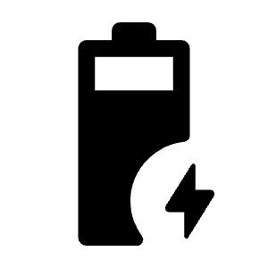 Battery Charging 90 Fill Icon from Rounded Fill - Material Symbols Set