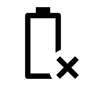 Battery Error Icon from Outlined Line - Material Symbols Set