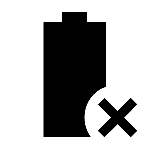 Battery Error Fill Icon from Sharp Fill - Material Symbols Set
