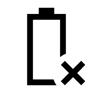 Battery Error Icon from Sharp Line - Material Symbols Set