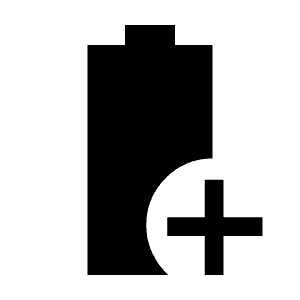 Battery Plus Fill Icon from Sharp Fill - Material Symbols Set