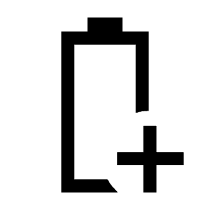 Battery Plus Icon from Sharp Line - Material Symbols Set