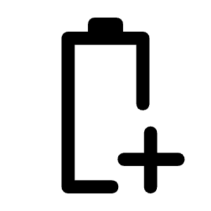 Battery Plus Icon from Rounded Line - Material Symbols Set