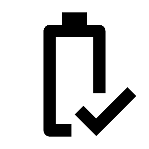 Battery Status Good Icon from Outlined Line - Material Pro Free Set