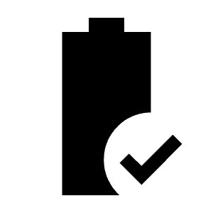 Battery Status Good Fill Icon from Sharp Fill - Material Symbols Set