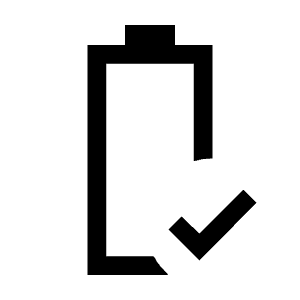Battery Status Good Icon from Sharp Line - Material Symbols Set