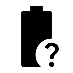 Battery Unknown Fill Icon from Outlined Fill - Material Symbols Set