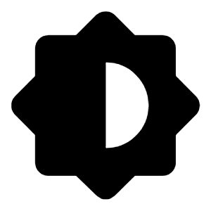Brightness Medium Fill Icon from Rounded Fill - Material Symbols Set