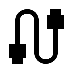 Cable Fill Icon from Sharp Fill - Material Symbols Set