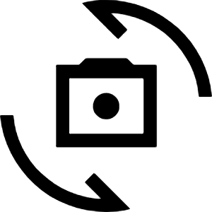 Cameraswitch Icon from Sharp Line - Material Symbols Set