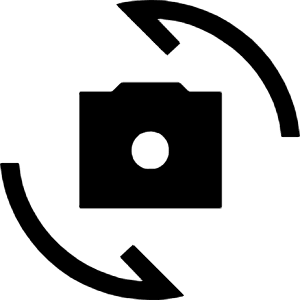 Cameraswitch Fill Icon from Sharp Fill - Material Symbols Set
