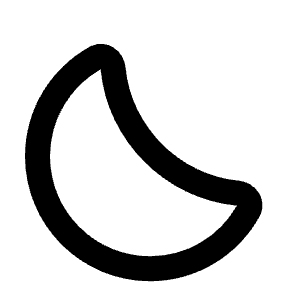 Dark Mode Icon from Rounded Line - Material Pro Free Set