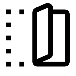 Devices Fold Icon from Outlined Line - Material Symbols Set