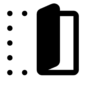 Devices Fold Fill Icon from Rounded Fill - Material Symbols Set