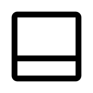 Dock To Bottom Icon from Outlined Line - Material Symbols Set