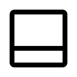 Dock To Bottom Icon from Rounded Line - Material Symbols Set