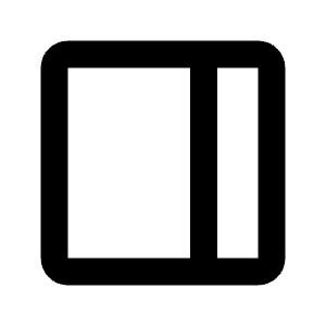 Dock To Left Icon from Rounded Line - Material Pro Free Set