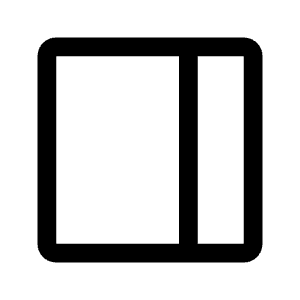 Dock To Left Icon from Rounded Line - Material Symbols Set