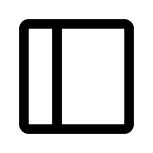 Dock To Right Icon from Outlined Line - Material Symbols Set