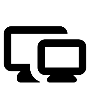 Dual Screen Icon from Rounded Line - Material Pro Free Set