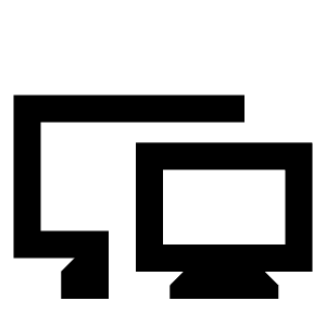 Dual Screen Fill Icon from Sharp Fill - Streamline Material Free Set