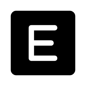 E Mobiledata Badge Fill Icon from Rounded Fill - Material Symbols Set