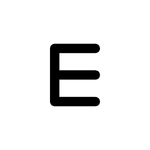 E Mobiledata Icon from Rounded Line - Material Symbols Set