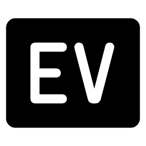 Ev Mobiledata Badge Fill Icon from Rounded Fill - Material Symbols Set