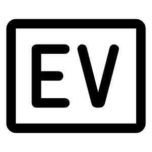 Ev Mobiledata Badge Icon from Rounded Line - Material Symbols Set