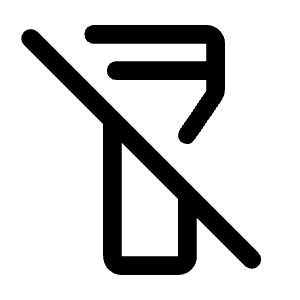 Flashlight Off Icon from Rounded Line - Material Symbols Set
