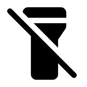 Flashlight Off Fill Icon from Rounded Fill - Material Symbols Set