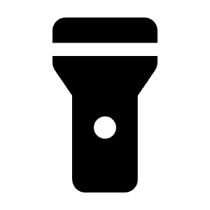 Flashlight On Fill Icon from Rounded Fill - Material Symbols Set