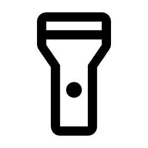 Flashlight On Icon from Rounded Line - Material Symbols Set
