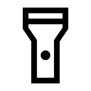 Flashlight On Icon from Sharp Line - Material Symbols Set