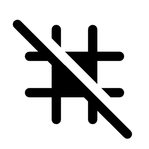 Grid 3x3 Off Icon from Rounded Line - Material Symbols Set