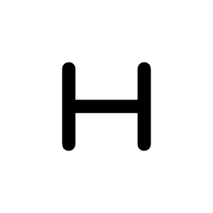 H Mobiledata Icon from Rounded Line - Material Symbols Set