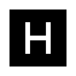 H Mobiledata Badge Fill Icon from Sharp Fill - Material Symbols Set