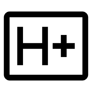 H Plus Mobiledata Badge Icon from Outlined Line - Material Symbols Set